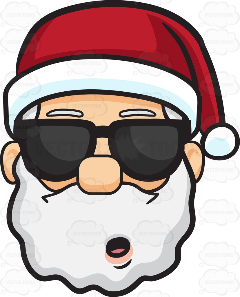 A Stunned Face Of Santa Claus In Shades Quizeksperten